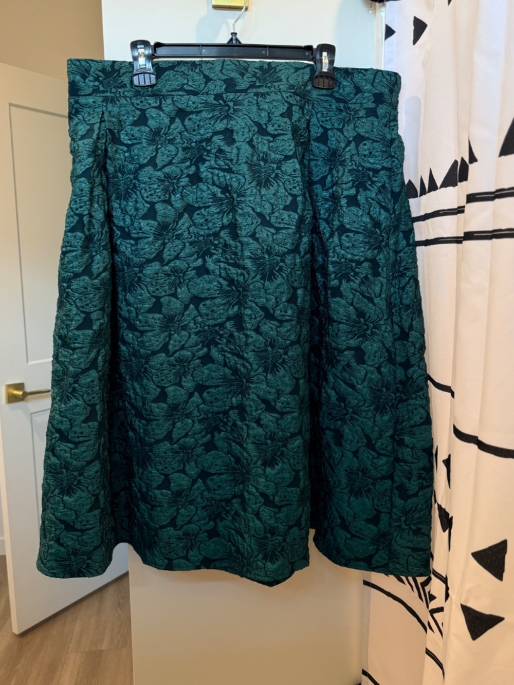 BloomChic Teal Floral Midi Skirt